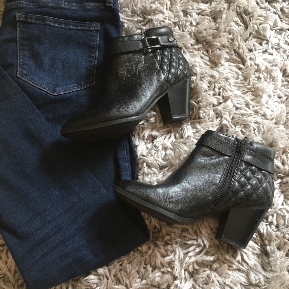 Quilted Leather Booties